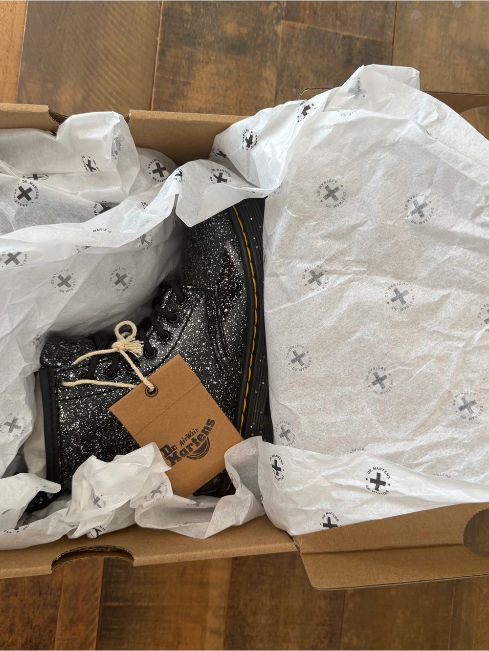 Dr. Martens 1460 T Cosmic Glitter Kids Size 10 Zip Up Boots